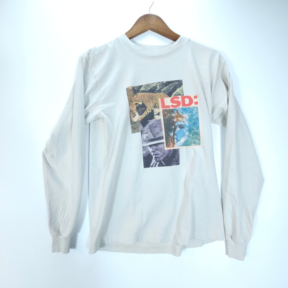 Matt McCormick One‎ of These Days LSD Collage Long Sleeve Shirt Grey Mens Small